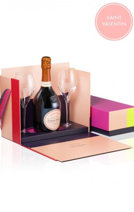 Coffret champagne Laurent Perrier + 2 flûtes - Vins et Cadeaux
